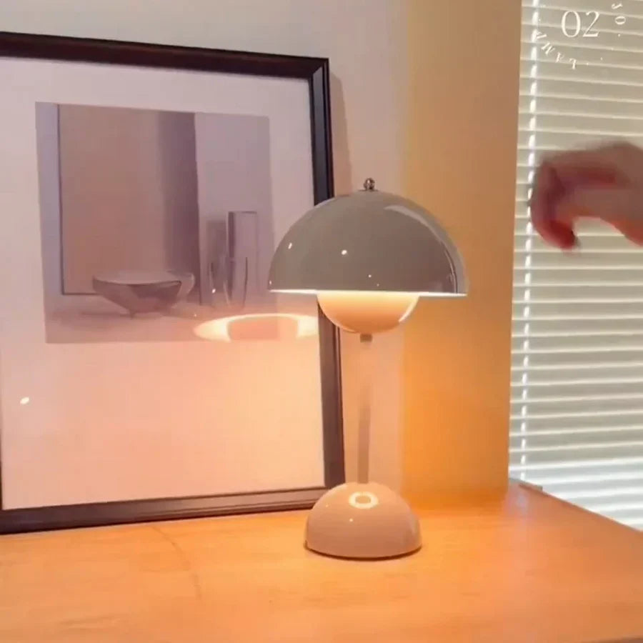 Trendy Mushroom-shaped Design Lamp - MushLuxe-White-Small (9.06 inches)-Nora Luxe