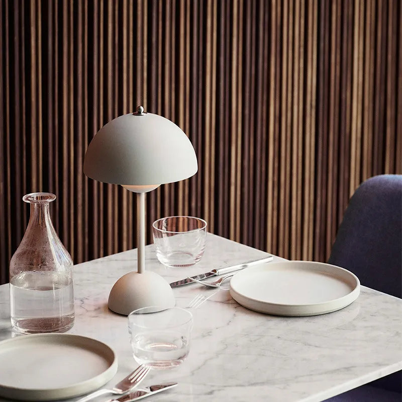 Trendy Mushroom-shaped Design Lamp - MushLuxe-White-Small (9.06 inches)-Nora Luxe