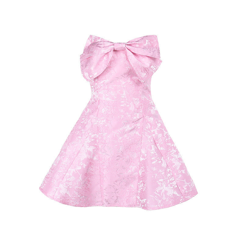 Trendy off-the-shoulder mini dress for women with bow detail – Malou-S-Nora Luxe