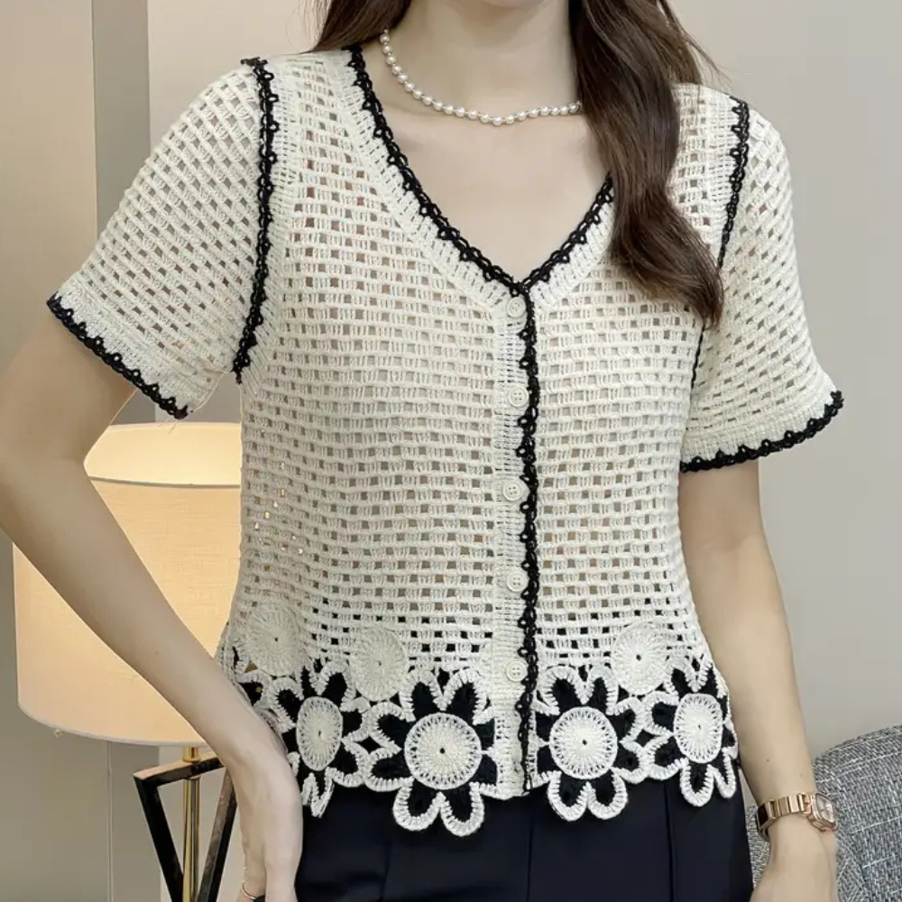 Trendy Openwork Blouse for Women - Livia-Nora Luxe