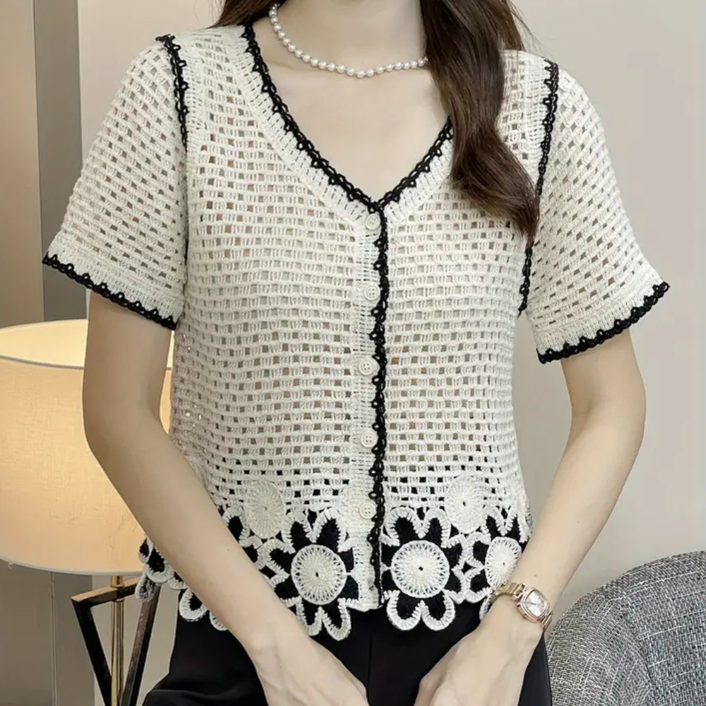 Trendy Openwork Blouse for Women - Livia-Nora Luxe