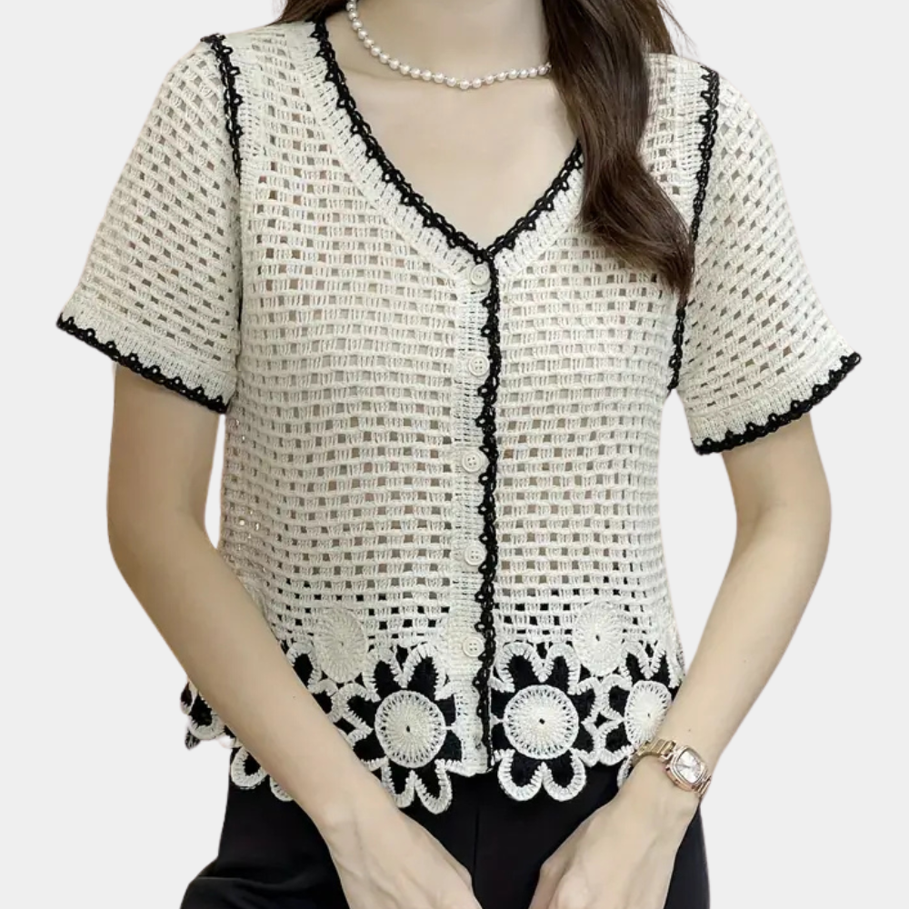 Trendy Openwork Blouse for Women - Livia-Nora Luxe