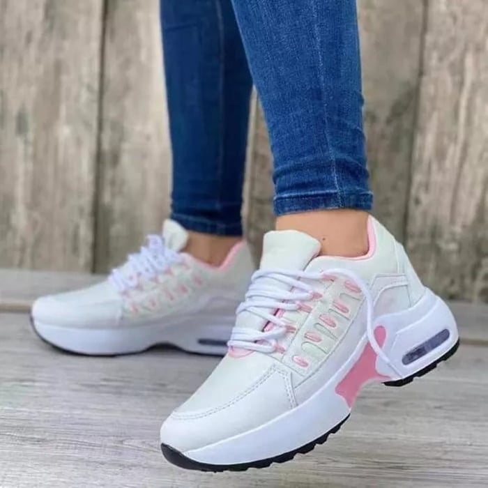 Trendy Orthopaedic Comfort Shoes - Livia-White pink-2.5-Nora Luxe