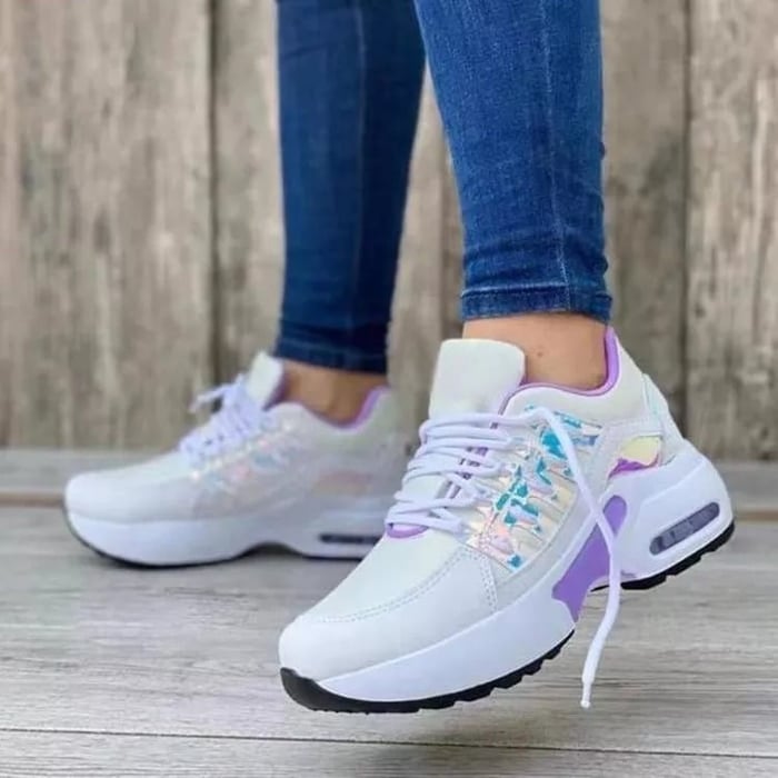 Trendy Orthopaedic Comfort Shoes - Livia-White purple-2.5-Nora Luxe