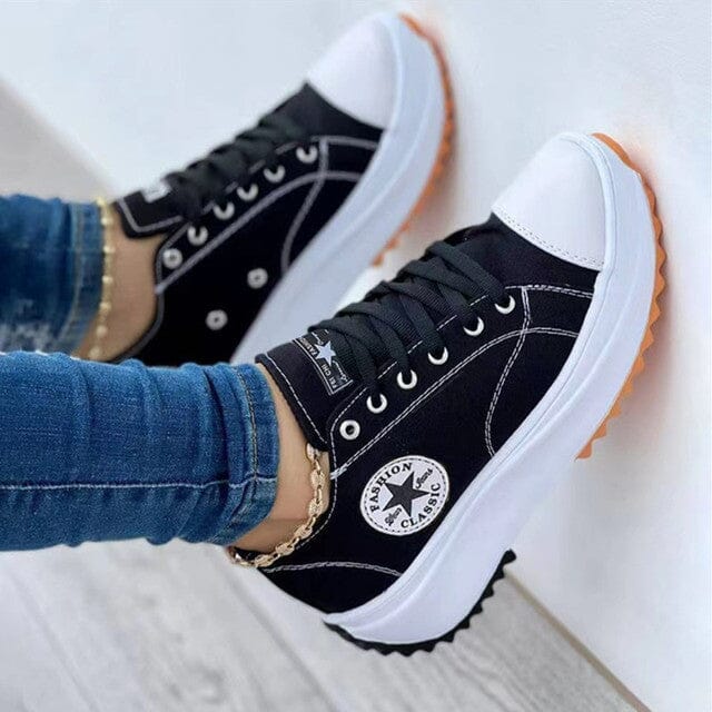 Trendy Orthopaedic Women's Sneakers - LunaStep-Black-2.5-Nora Luxe