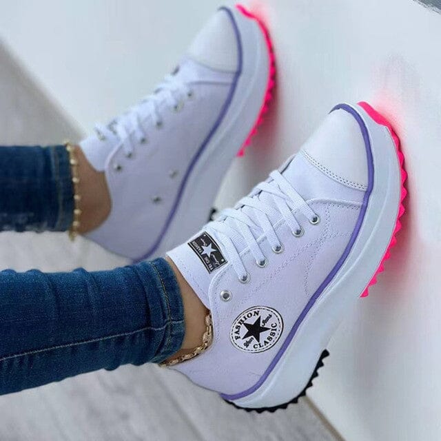 Trendy Orthopaedic Women's Sneakers - LunaStep-White-2.5-Nora Luxe