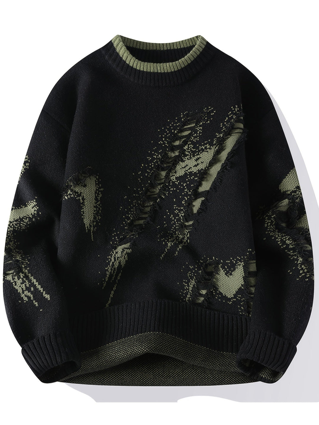 Trendy Oversized Knitted Sweater - Ethan-Black-XS-Nora Luxe