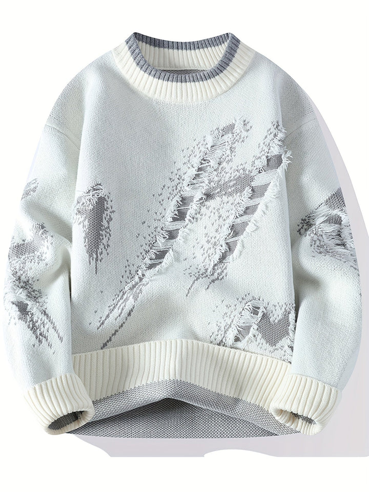 Trendy Oversized Knitted Sweater - Ethan-White-XS-Nora Luxe