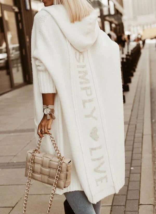 Trendy Oversized Women's Cardigan - Amelie-White-S-Nora Luxe