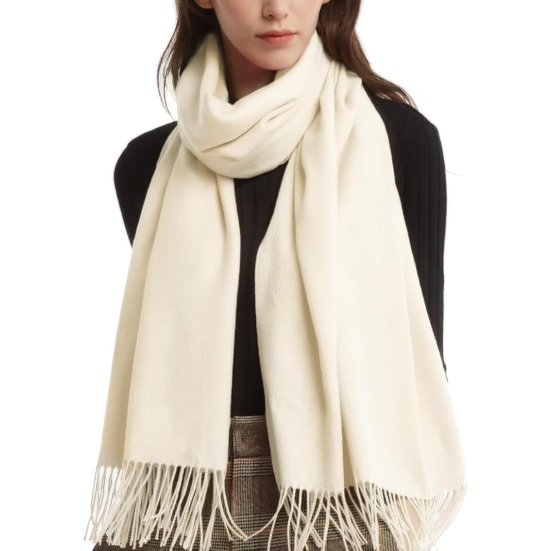Trendy Pashmina Scarf for Women - Eleanor-Beige-Nora Luxe