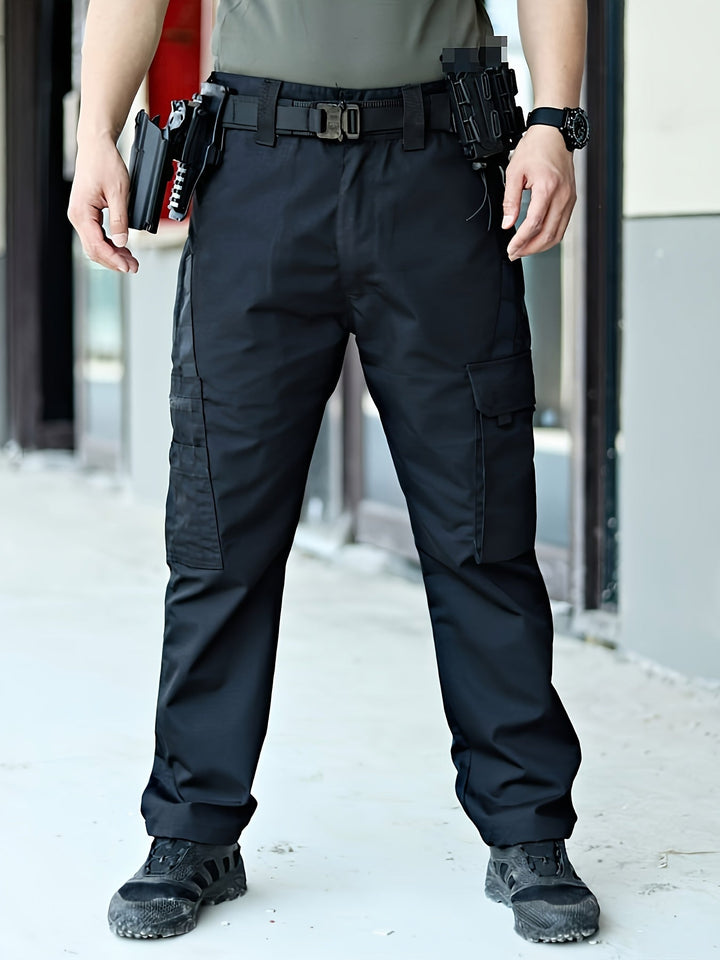Trendy Plain Men's Cargo Trousers - Lars-Gray-S-Nora Luxe