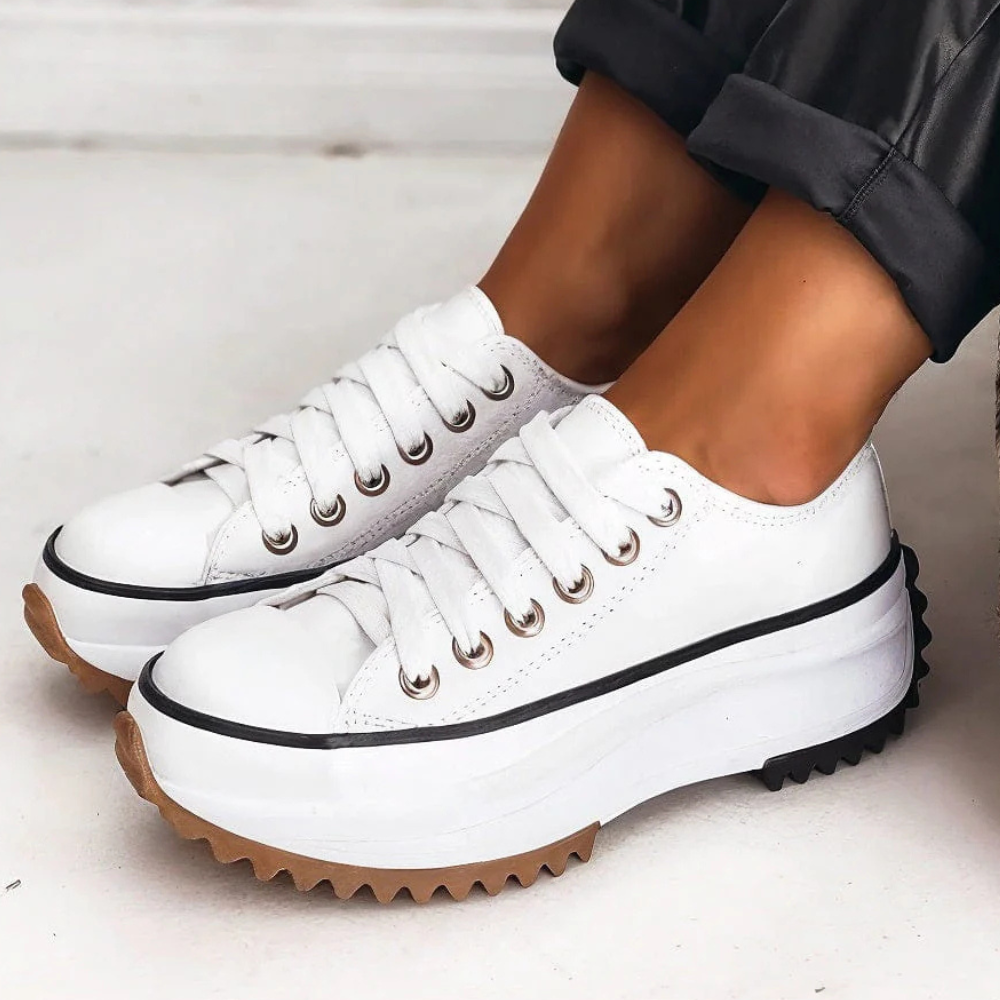 Trendy Platform Sneakers for Women - Nova-White-4.5-Nora Luxe