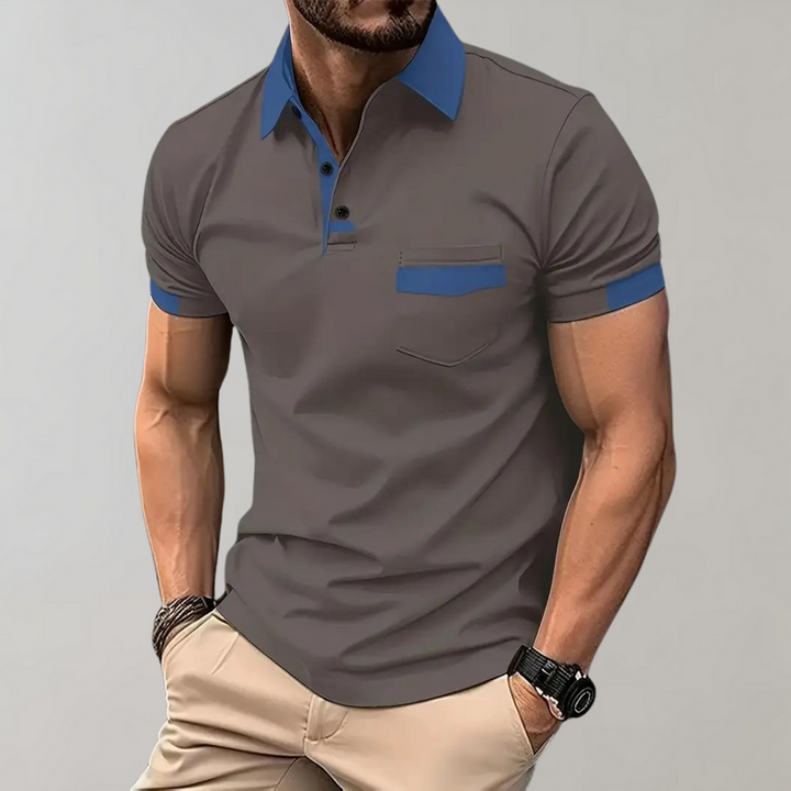Trendy Polo Shirt for Men - Leo-Dark grey-S-Nora Luxe