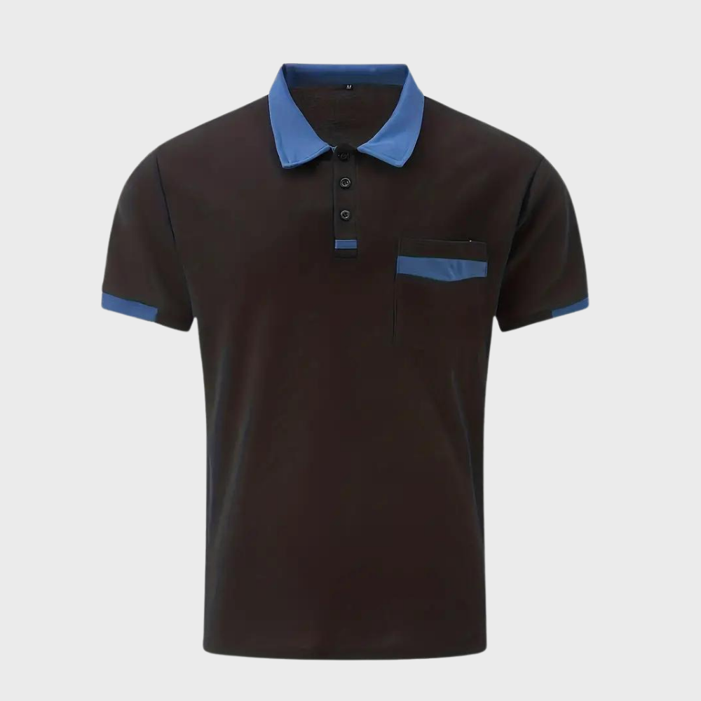 Trendy Polo Shirt for Men - Leo-Marine blue-S-Nora Luxe