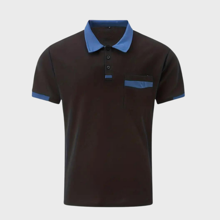 Trendy Polo Shirt for Men - Leo-Marine blue-S-Nora Luxe