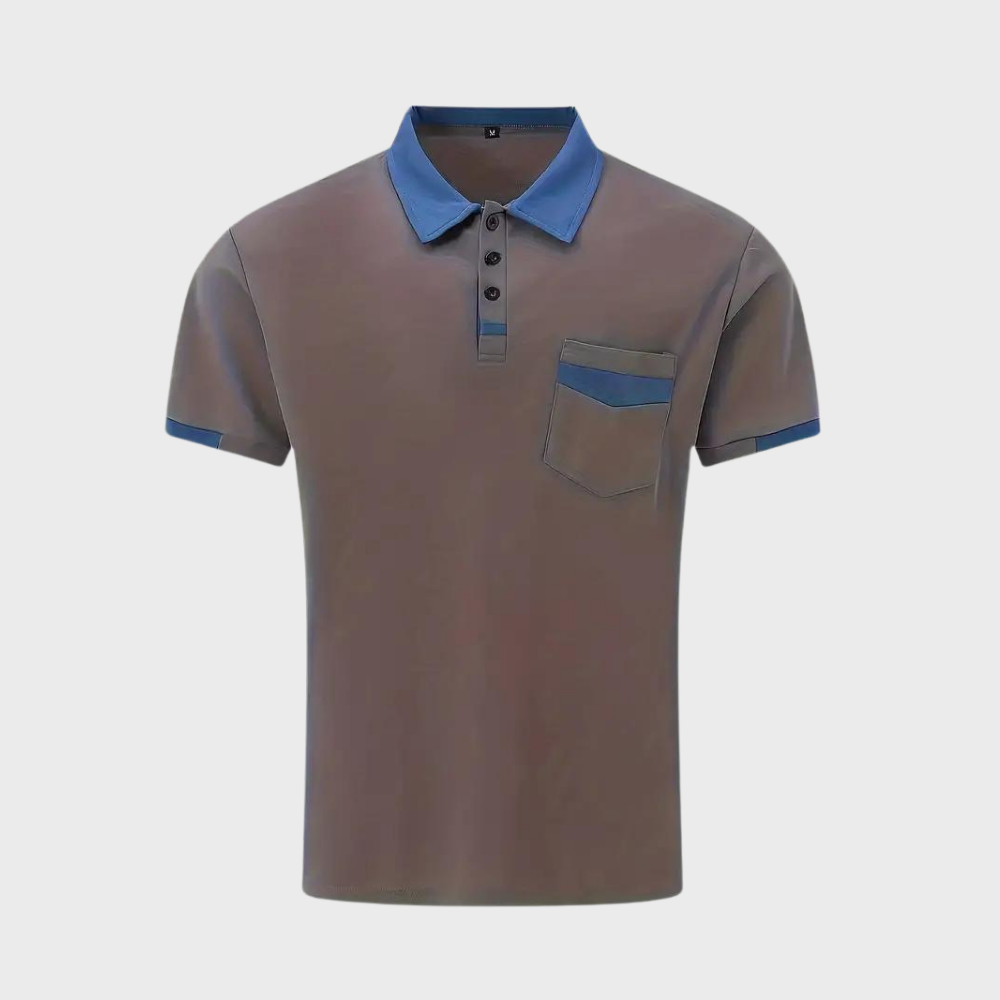 Trendy Polo Shirt for Men - Leo-Marine blue-S-Nora Luxe