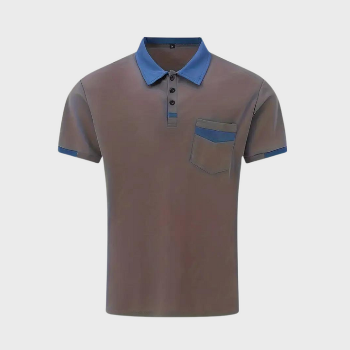 Trendy Polo Shirt for Men - Leo-Marine blue-S-Nora Luxe