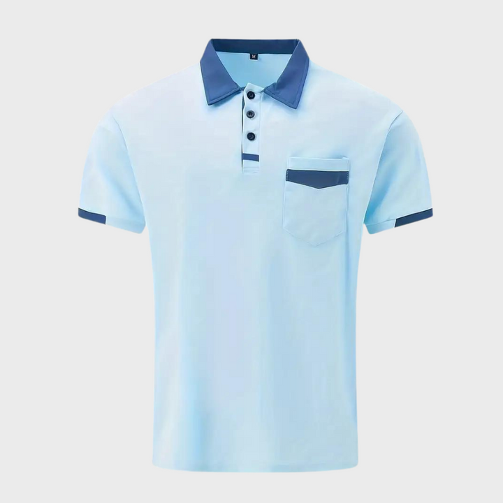 Trendy Polo Shirt for Men - Leo-Marine blue-S-Nora Luxe