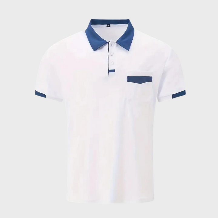 Trendy Polo Shirt for Men - Leo-Marine blue-S-Nora Luxe