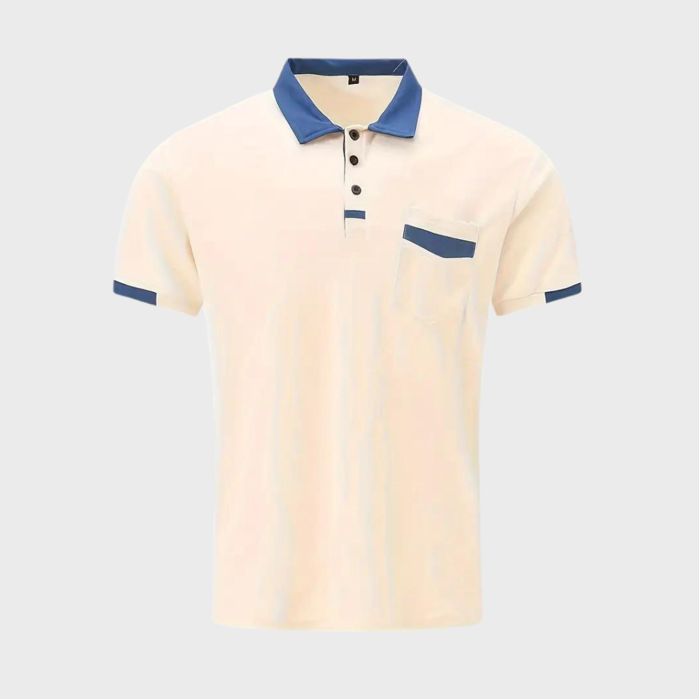 Trendy Polo Shirt for Men - Leo-Marine blue-S-Nora Luxe