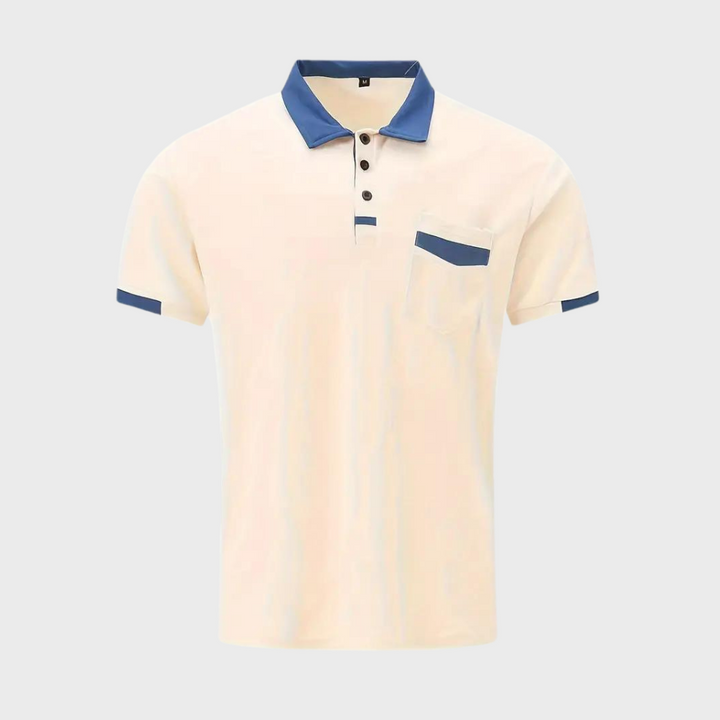 Trendy Polo Shirt for Men - Leo-Marine blue-S-Nora Luxe