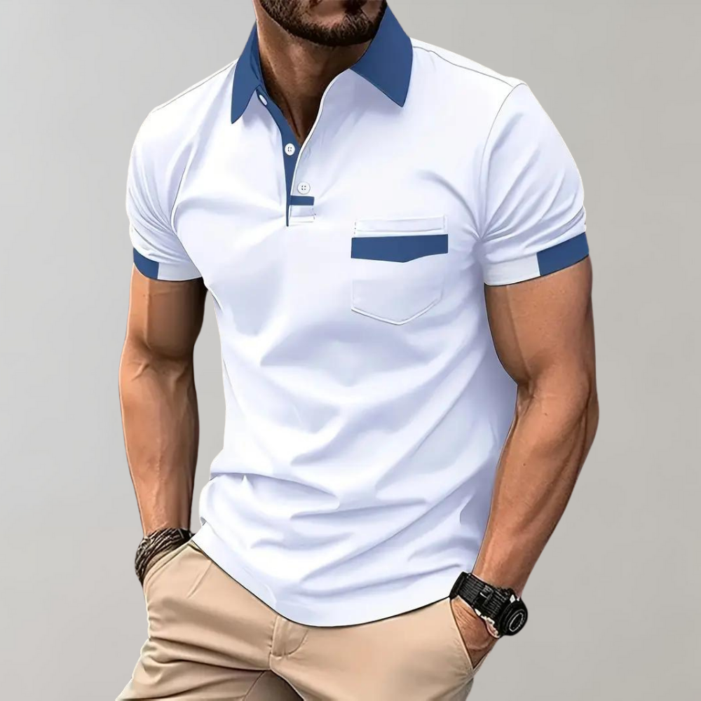 Trendy Polo Shirt for Men - Leo-White-S-Nora Luxe