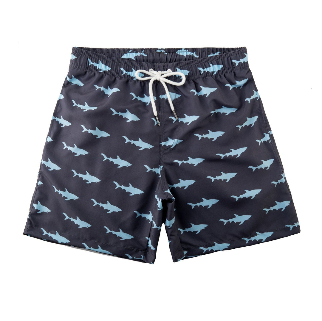 Trendy & quick-drying men's swim shorts with pockets – Matteo-Shark-S-Nora Luxe