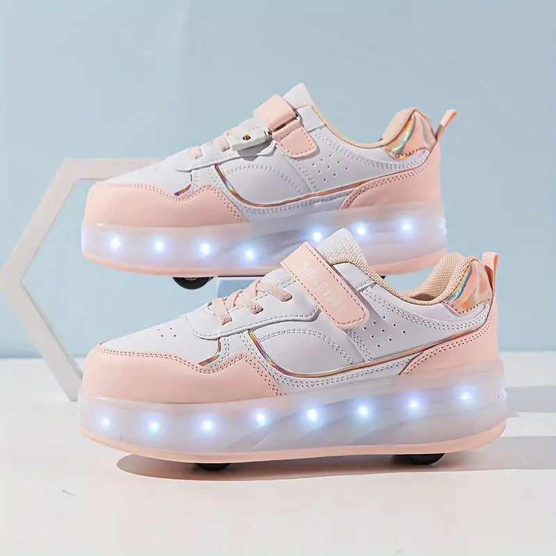 Trendy Roller Skates - GlideGlow-Pink-1 (Adult)-Nora Luxe