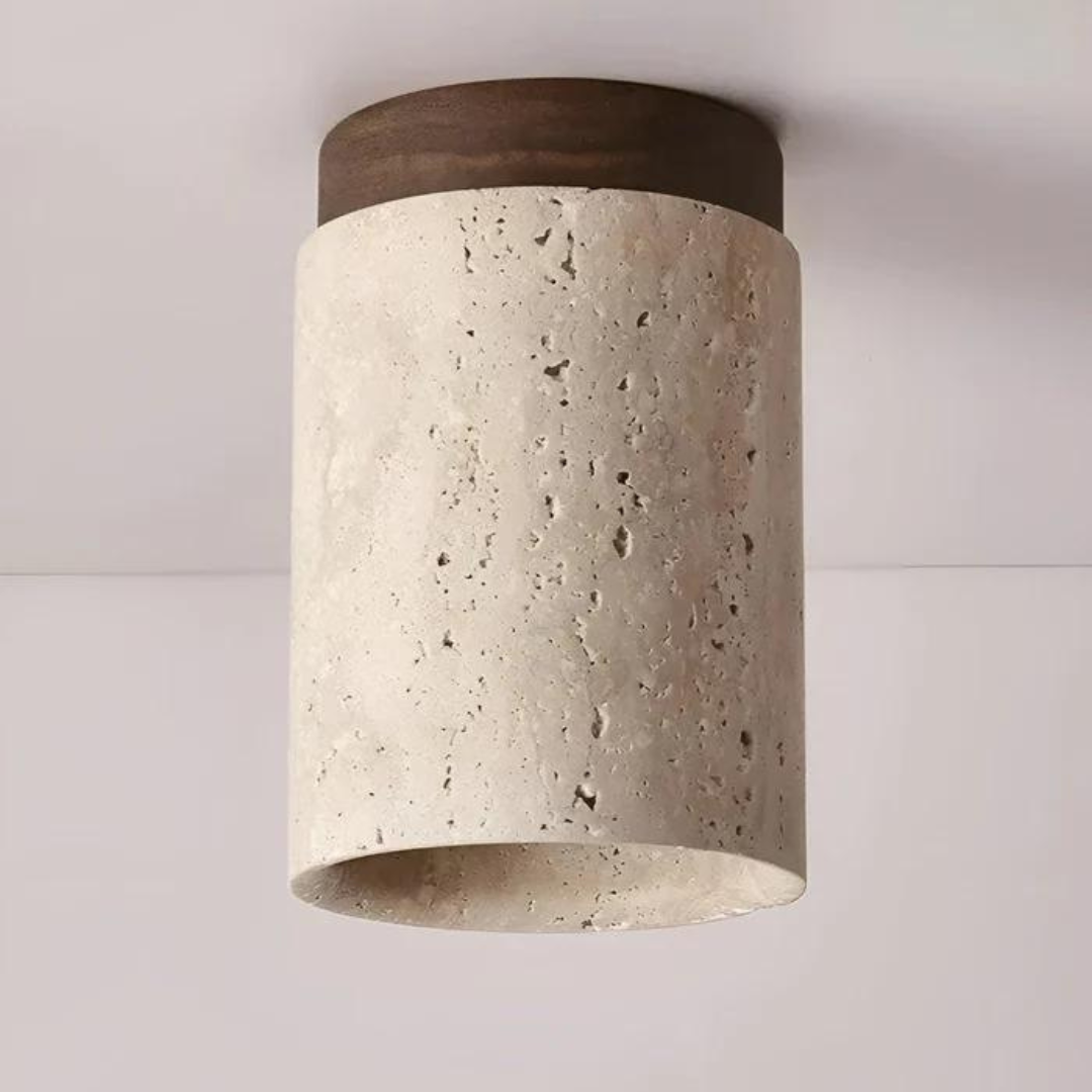 Trendy Round Japanese Style Ceiling Lamp - ZenLight-Brown-Warm light (3000K)-Nora Luxe