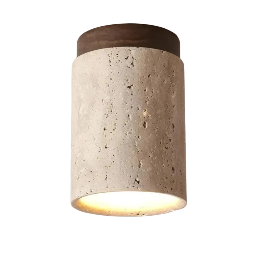 Trendy Round Japanese Style Ceiling Lamp - ZenLight-Brown-Warm light (3000K)-Nora Luxe