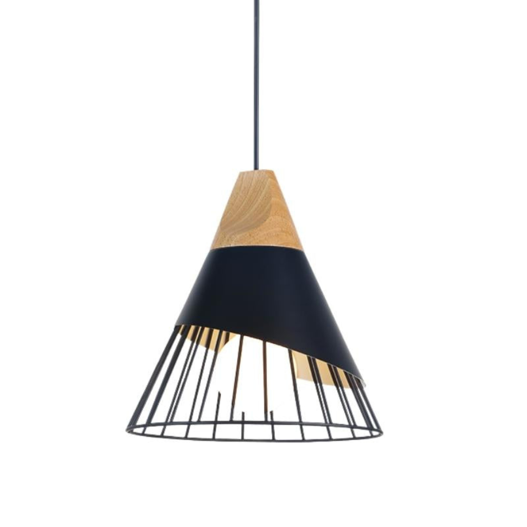 Trendy Scandinavian Industrial Hanging Lamp - UrbanBeam-Black-Nora Luxe