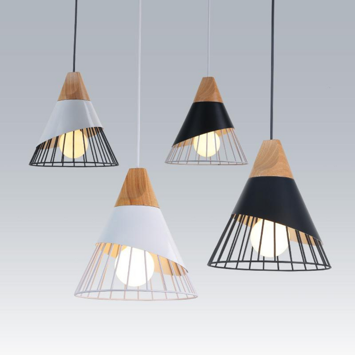 Trendy Scandinavian Industrial Hanging Lamp - UrbanBeam-Rusty Orange-Nora Luxe