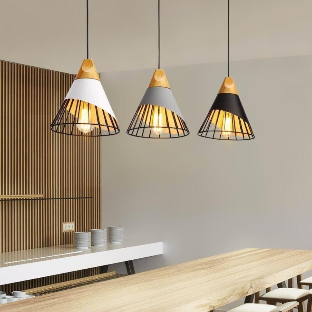 Trendy Scandinavian Industrial Hanging Lamp - UrbanBeam-Rusty Orange-Nora Luxe