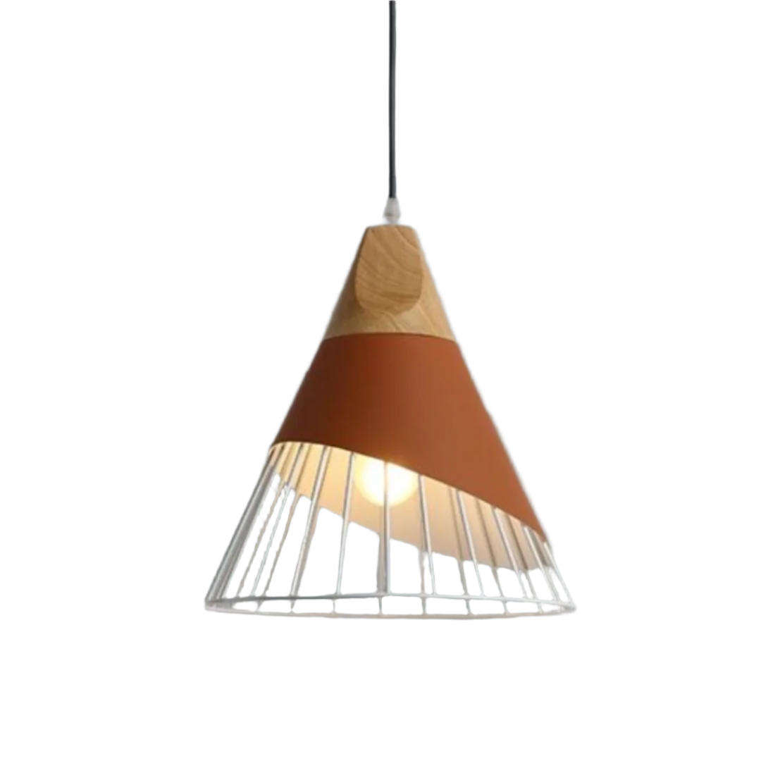 Trendy Scandinavian Industrial Hanging Lamp - UrbanBeam-Rusty Orange-Nora Luxe