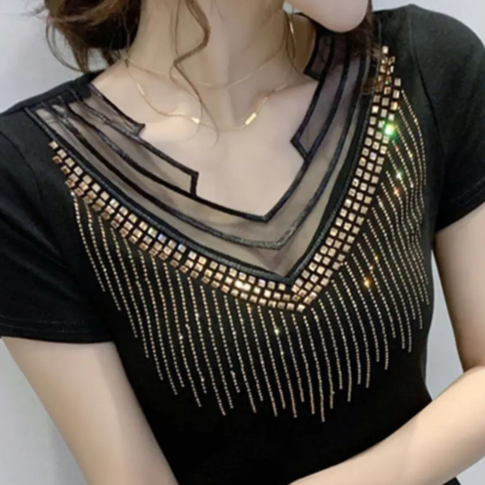 Trendy Sequin Blouse for Women - Lena-XS-Nora Luxe