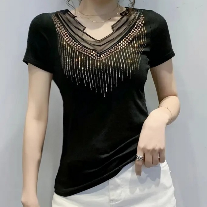 Trendy Sequin Blouse for Women - Lena-XS-Nora Luxe