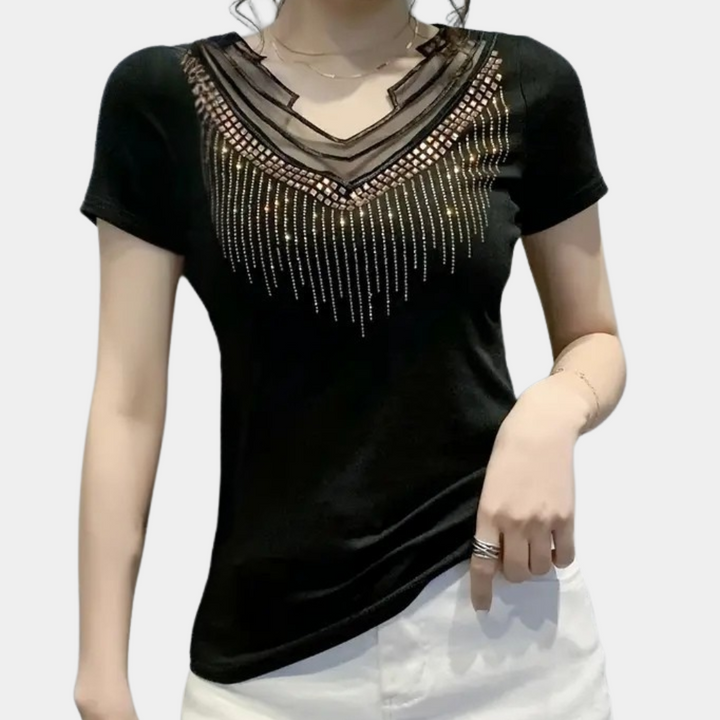 Trendy Sequin Blouse for Women - Lena-XS-Nora Luxe