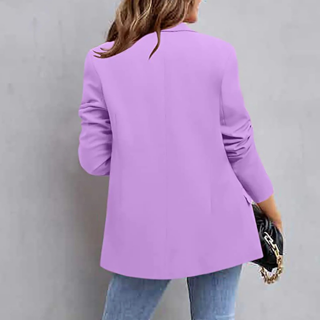 Trendy Slim Fit Blazer for Women - Hana-Purple-S-Nora Luxe