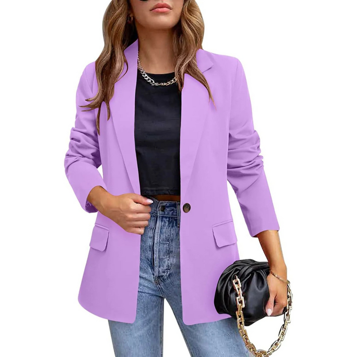 Trendy Slim Fit Blazer for Women - Hana-Purple-S-Nora Luxe