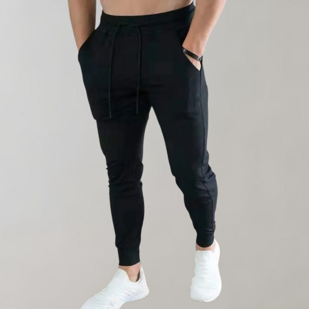 Trendy Slim Fit Jogging Trousers for Men - Niko-Black-M-Nora Luxe