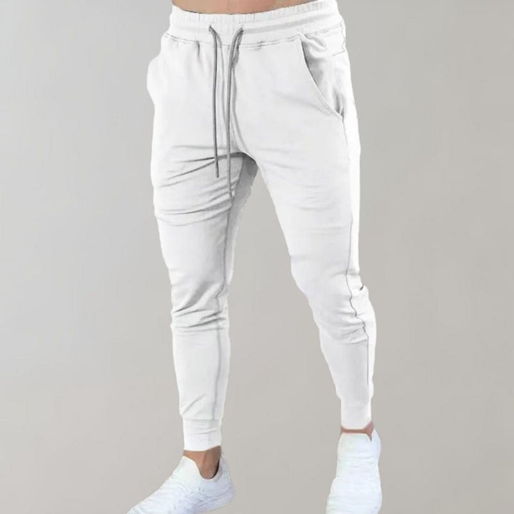 Trendy Slim Fit Jogging Trousers for Men - Niko-White-M-Nora Luxe