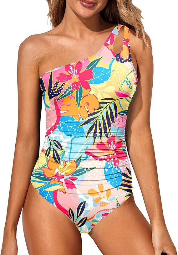 Trendy & Stylish One-Shoulder Swimsuit for Women – Daria-Leopard print-S-Nora Luxe