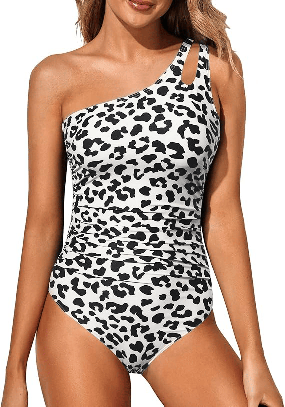 Trendy & Stylish One-Shoulder Swimsuit for Women – Daria-Leopard print-S-Nora Luxe