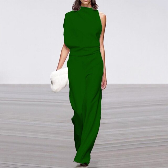 Trendy Summer Jumpsuit - Claire-Green-S-Nora Luxe