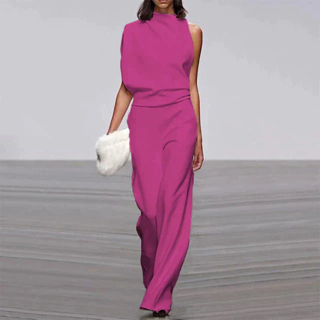 Trendy Summer Jumpsuit - Claire-Pink-S-Nora Luxe