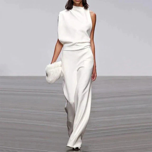 Trendy Summer Jumpsuit - Claire-White-S-Nora Luxe