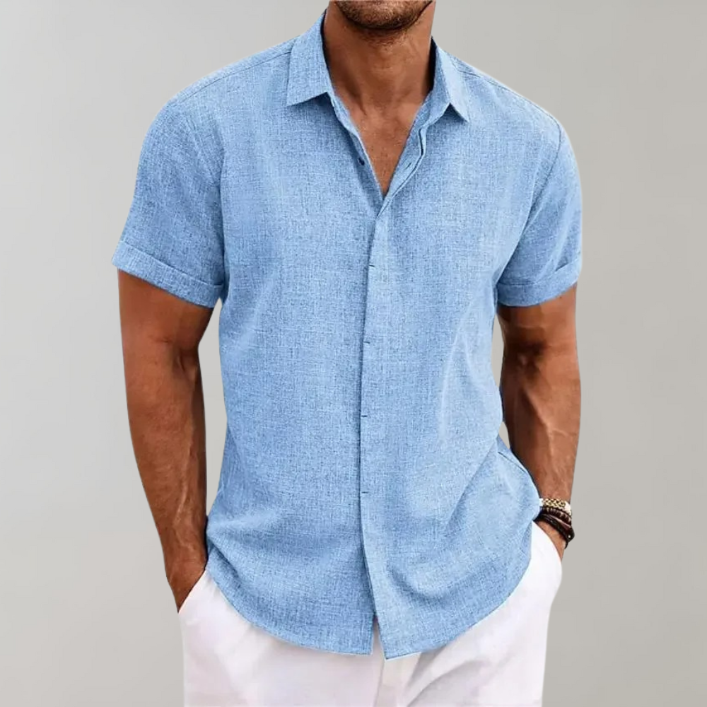 Trendy Summer Men's Shirt - Victor-Blue-S-State of Style