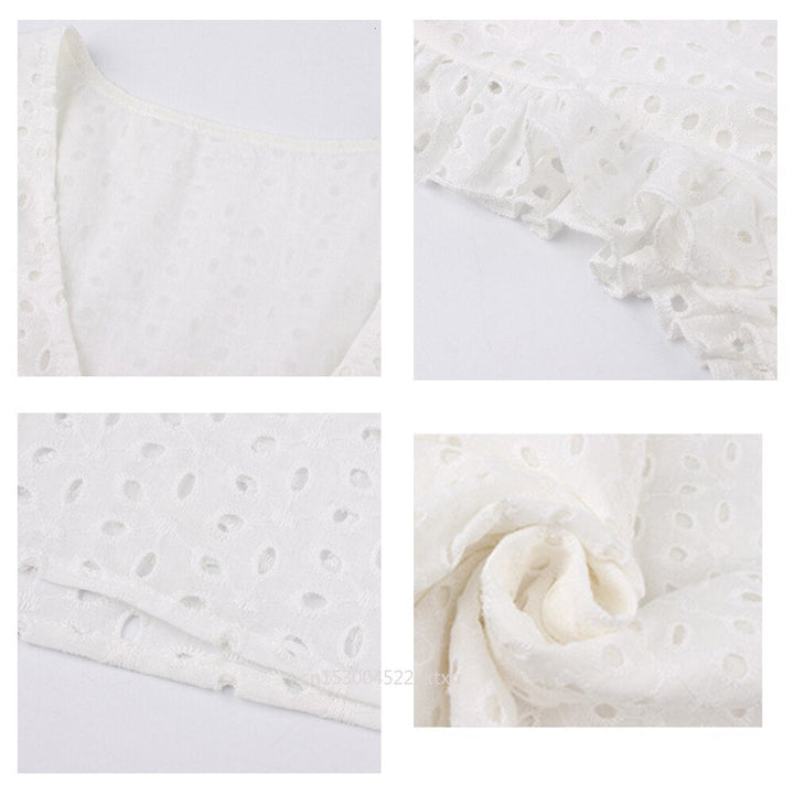 Trendy summer mini dress with ruffled sleeves – Elina-Black-XS-Nora Luxe