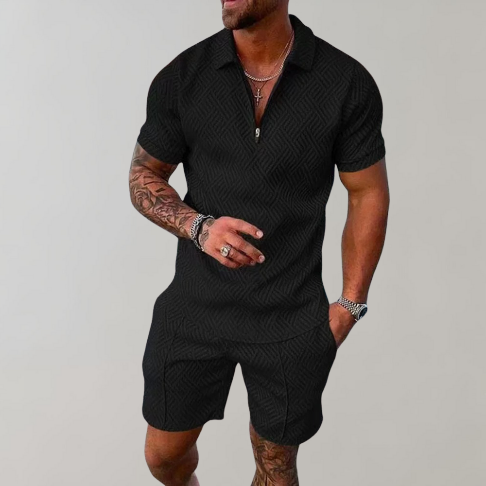 Trendy Summer Set for Men - Aaron-Black-S-Nora Luxe