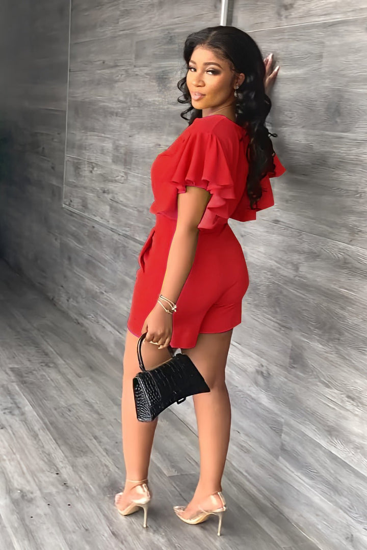 Trendy summer two-piece set with pleated design – Marlene-Green-S-Nora Luxe